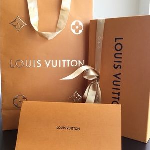 Louis Vuitton Box+Shopping Bag+Enveloped 100% AUT.